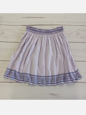 OLD NAVY Purple Smock Waist Boho Print Flirty Bohemian Rayon Women's Mini Skirt
